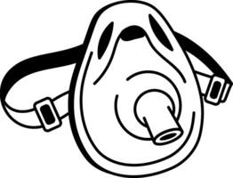 A sketchy style icon showing cpr mask vector