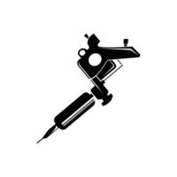 black logo tattoo with old template symbol tattoo studio design vector