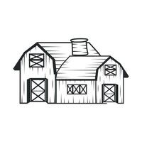 farm house design simple barn livestock logo barn with a simple line concept, old vintage, antique, business brand symbol template vector