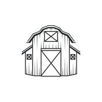 farm house design simple barn logo template vector