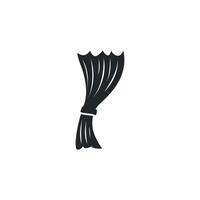 home decoration design minimalist curtain logo concept, window decoration template illustration for business brand vector