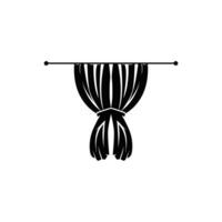 curtain logo concept, window decoration template illustration for business brand vector