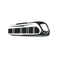 minimalist train transportation logo template locomotive fast train illustration business brand vector