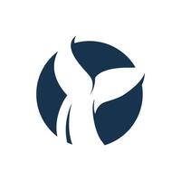ocean silhouette dolphin logo template vector