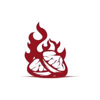 steak logo with vintage old minimal vector