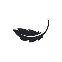 simple minimalist logo feather animal symbol brand product business vector