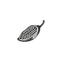 simple cocoa bean logo plant design retro cocoa garden as an illustration of a business or product brand template vector