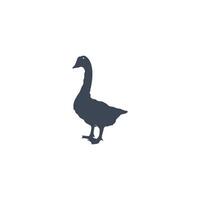 farm design with black duck animal logo symbol simple illustration template vector