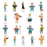 Different Profession with Man and Woman Character Set vector