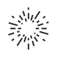 concept with sunburst, sun rays icon, flat symbol on white background vector