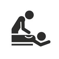 wellness salon, spa massage icon, relax, flat illustration vector
