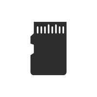 adapter for laptop, micro sd card icon, memory card, reader device, flat illustration vector