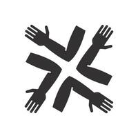 give elbow bump, group non-contact greeting, healthcare concept, flat illustration eps10 vector
