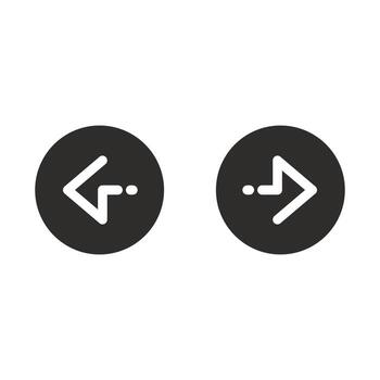 navigation icons, arrows button left and right, slider, flat illustration eps10 vector