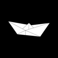 Boat, Water Craft Shape Inspired by Origami Form, can use for Logo, Pictogram, Website, Apps, or Graphic Design Element. Editable vector