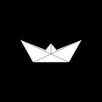 Boat, Water Craft Shape Inspired by Origami Form, can use for Logo, Pictogram, Website, Apps, or Graphic Design Element. Size Color Editable vector