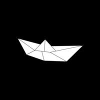 Boat, Water Craft Shape Inspired by Origami Form, can use for Logo, Pictogram, Website, Apps, or Graphic Design Element. Color Size Editable vector
