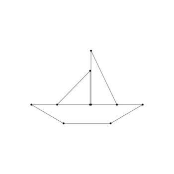 Boat, Water Craft Polygonal Lines, can use for Logo, Pictogram, Website, Apps, etc, Size Editable vector