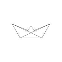 Boat, Water Craft Polygonal Lines, can use for Logo, Pictogram, Website, Apps, etc, Color Size Editable vector