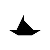 Boat, Water Craft Shape Inspired by Origami Form, can use for Logo Gram, Pictogram, Website, Apps, or Graphic Design Element. Color Editable vector