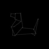 Dog Polygonal Lines, can use for Logo, Pictogram, Animal Figure, Website, Apps, etc. vector