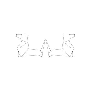 Pair Dog Polygonal Lines, can use for Logo, Pictogram, Animal Figure, Website, Apps, etc. Size Color Editable vector