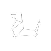 Dog Polygonal Lines, can use for Logo, Pictogram, Animal Figure, Website, Apps, etc. Size Editable vector