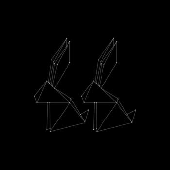 par Conejo o conejito poligonal líneas, lata utilizar para linda animal cifra, logo, pictograma, sitio web, aplicaciones, o gráfico diseño elemento. plano editable vector