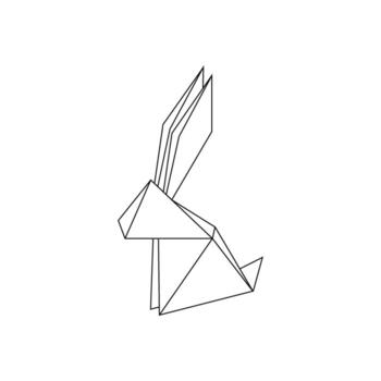 Conejo o conejito poligonal líneas, lata utilizar para logo gramo, pictograma, linda animal cifra, sitio web, aplicaciones, o gráfico diseño elemento. plano estilo y editable vector