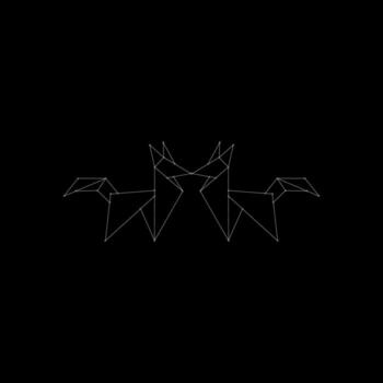 Pair Fox Polygonal Lines, can use for Logo Gram, Pictogram, Cute Animal Figure, Website, Apps, Pictogram, or Graphic Design Element. Flat Style, Color and Size Editable vector