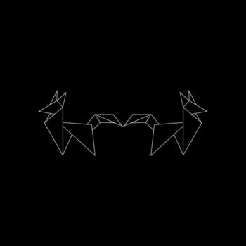 Pair Fox Polygonal Lines, can use for Logo Gram, Pictogram, Cute Animal Figure, Website, Apps, Pictogram, or Graphic Design Element. Simple and Memorable. vector