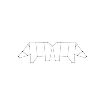 Pair Polar Bear Polygonal Lines, can use for Logo, Pictogram, Endangered Animals Figure, Website, Apps, or Graphic Design Element. Flat Style and Editable vector