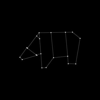 Polar Bear Polygonal Lines, can use for Logo, Pictogram, Endangered Animals Figure, Website, Apps, or Graphic Design Element. BW and Flat Style vector