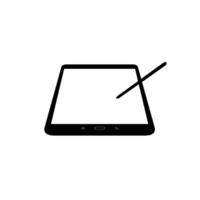 Tablet Computer Silhouette, can use for Pictogram, Logo, Apps, Mock Up, Sign, Icon, Symbol or Graphic Design Element. Flat Style. vector