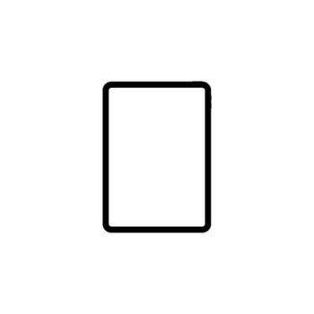 Tablet Computer Silhouette, can use for Pictogram, Logo, Apps, Mock Up, Sign, Icon, Symbol or Graphic Design Element. BW and Flat Style vector