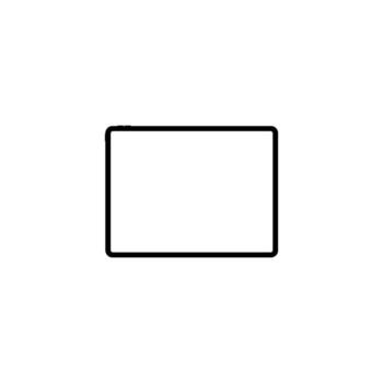 Tablet Computer Silhouette, can use for Pictogram, Logo Gram, Apps, Mock Up, Sign, Icon, Symbol or Graphic Design Element. Flat style and Editable vector