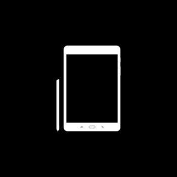 Tablet Computer Silhouette, can use for Pictogram, Logo Gram, Apps, Mock Up, Sign, Icon, Symbol or Graphic Design Element. Size Editable vector