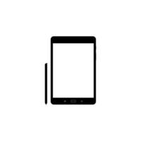 Tablet Computer Silhouette, can use for Pictogram, Logo, Apps, Mock Up, Sign, Icon, Symbol or Graphic Design Element. Editable vector