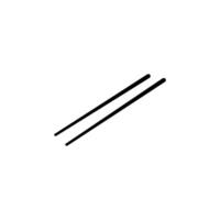 Chopstick Silhouette, can use for Logo, Pictogram, Apps, Asian Food Sign, Oriental Icon Symbol, or Graphic Design Element. Editable vector