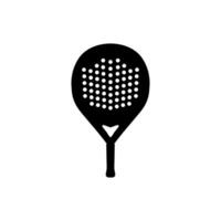 Padel Racket Silhouette, can use for Pictogram, Logo, Apps, Sport News, Website, Icon, Symbol, Sign, or Graphic Deign Element. Flat, Black White and Size Color Editable vector