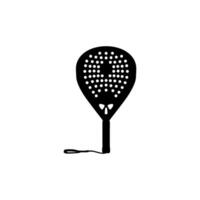 Padel Racket Silhouette, can use for Sport News, Pictogram, Logo Gram, Apps, Website, Icon, Symbol, Sign, or Graphic Deign Element. Color and Size Editable vector