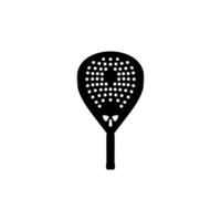 Padel Racket Silhouette, can use for Pictogram, Logo, Apps, Sport News, Website, Icon, Symbol, Sign, or Graphic Deign Element. Flat, Black White and Editable vector