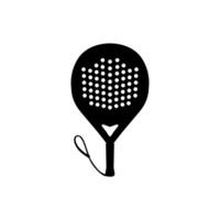 Padel Racket Silhouette, can use for Sport News, Pictogram, Logo Gram, Apps, Website, Icon, Symbol, Sign, or Graphic Deign Element. Editable vector