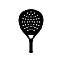 Padel Racket Silhouette, can use for Pictogram, Logo, Apps, Sport News, Website, Icon, Symbol, Sign, or Graphic Deign Element. Black White and Editable vector