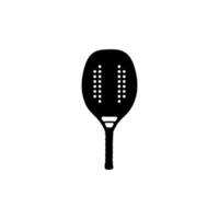 Padel Racket Silhouette, can use for Pictogram, Logo, Apps, Sport News, Website, Icon, Symbol, Sign, or Graphic Deign Element. Flat and BW Style. Editable vector