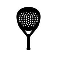 Padel Racket Silhouette, can use for Pictogram, Logo, Apps, Sport News, Website, Icon, Symbol, Sign, or Graphic Deign Element. Black White and Flat Style vector