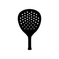Padel Racket Silhouette, can use for Pictogram, Logo, Apps, Sport News, Website, Icon, Symbol, Sign, or Graphic Deign Element. Flat and Black White Style vector