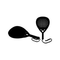 Padel Racket Silhouette, can use for Pictogram, Logo, Apps, Sport News, Website, Icon, Symbol, Sign, or Graphic Deign Element. Editable vector