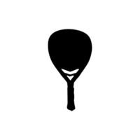 Padel Racket Silhouette, can use for Pictogram, Logo, Apps, Sport News, Website, Icon, Symbol, Sign, or Graphic Deign Element. Color Editable vector
