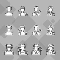 Flat Illustrations of Job Characters vector